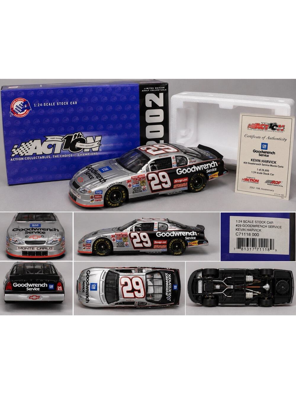 Kevin Harvick #29 Goodwrench Service 1:24 Action Diecast Monte Carlo NIB